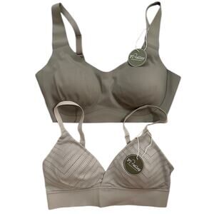 Floatley NWT 2 Piece Full Coverage Bra + Adjustable Bralette Set – Small